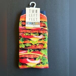 Two Left Feet Hyper Real Burger Socks 10-12.5